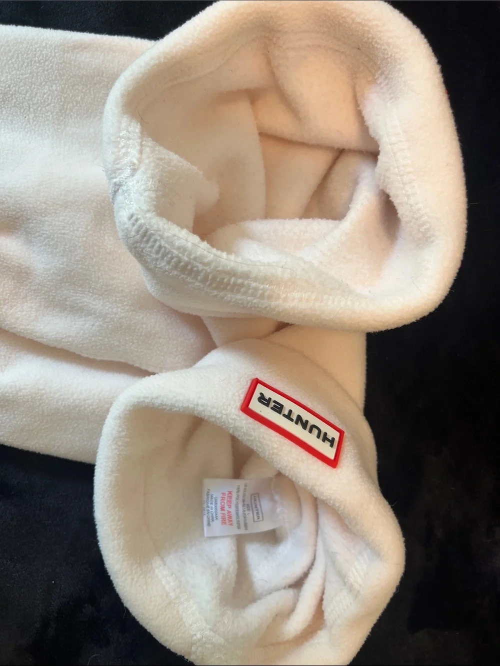 Hunter Cream Fleece Boot Liners
